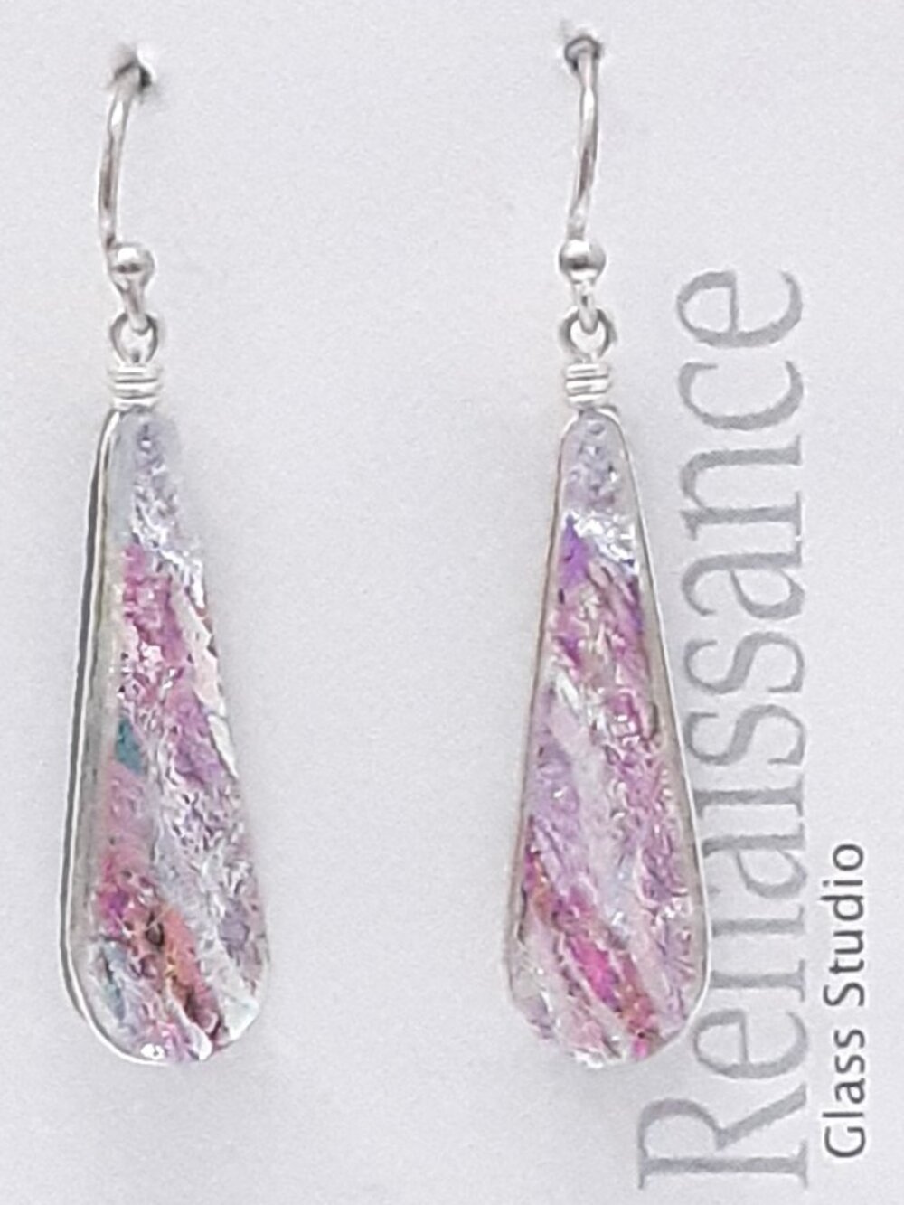 NEW Summer Fun Pink Glass Tear-drop Earrings - Picture 9 of 12